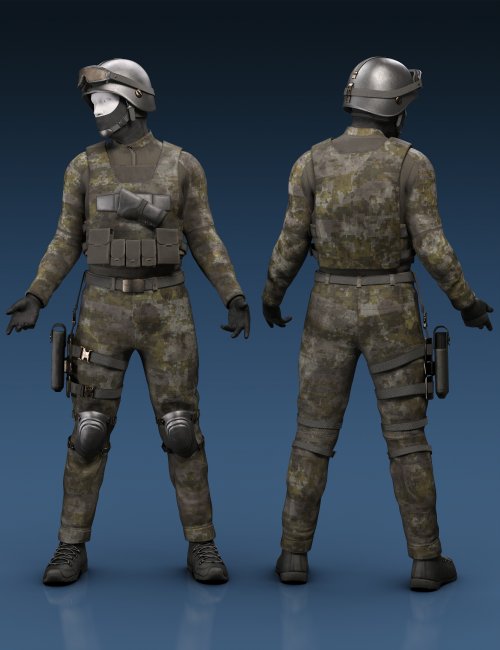 dForce Tactical Style Outfit Texture Add-On | 3d Models for Daz Studio ...