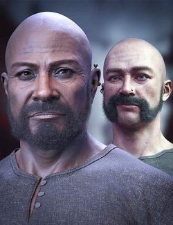 M3D Curly Facial Hair for Genesis 9