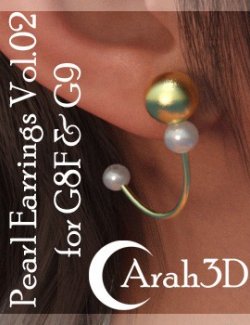 Arah3D Pearl Earrings Vol.02