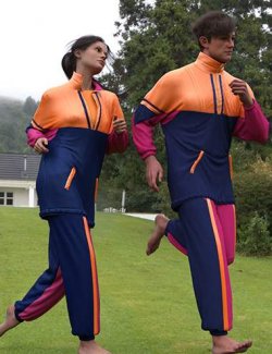 dForce Tracksuit Outfit for Genesis 9, 8, and 8.1