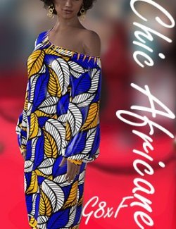 SIC ChicAfricane for A97's Off Shoulder Dress for G8xF