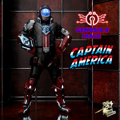 Cyber Captain America Outfit for G8M