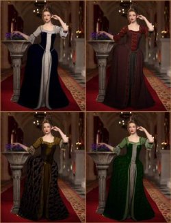 Gothic Texture Styles for dForce Gown of Fantasy 4