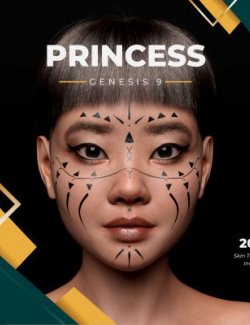 Princess, Asian Character Morph for Genesis 9 Female