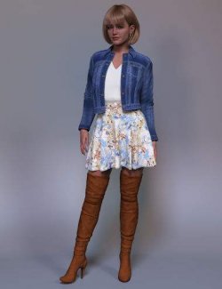 dForce Trixie Spring Outfit for Genesis 9