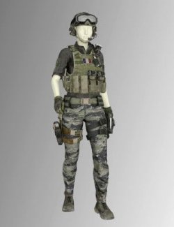 COD - Domino Urban Assault Outfit for Genesis 8 Female