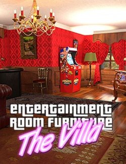 The Villa - ENTERTAINMENT ROOM FURNITURE for Daz Studio