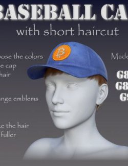 Baseball Cap with Short Haircut