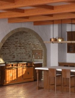 Tuscan Kitchens- Background Kitchens Vol 2
