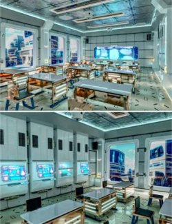 Futuristic High School Classroom