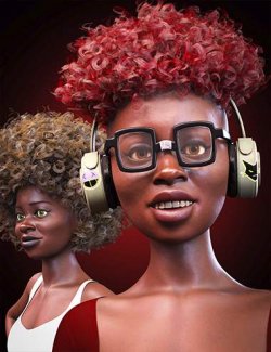 M3D Classic Curly Hair and Accessories for Genesis 9