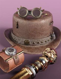 BW Steampunk Accessories for Genesis 9