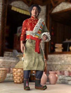 dForce AA Tibetan Outfit for Genesis 9