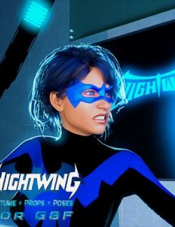 Nightwing Outfit and Props for G8F