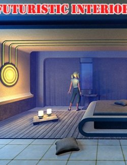 Futuristic interior for Daz Studio