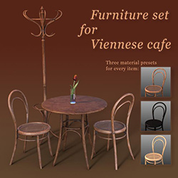 Furniture set for Viennese cafe