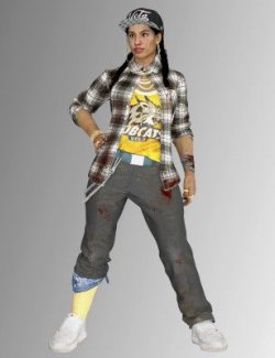 Dead Island 2- Carla With Outfit 02 for Genesis 8 Female