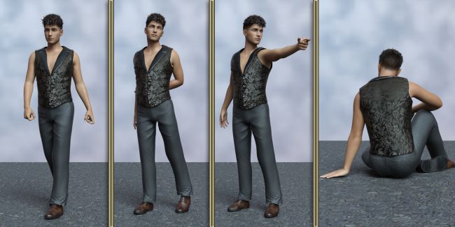 Personagem Masculino A Poses Modelo 3D $8 - .obj - Free3D