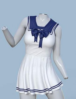 dForce SU Sailor Outfit for Genesis 9, 8.1, and 8 Female