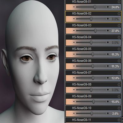 Natural Noses for G9 | 3d Models for Daz Studio and Poser