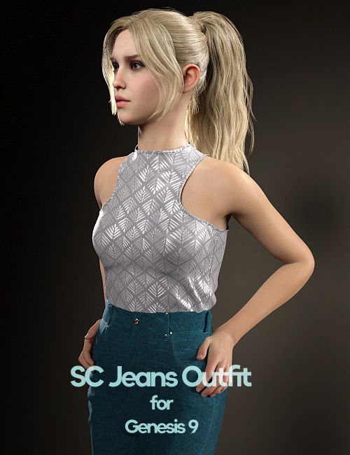 NG High Waist Skinny Jeans Outfit for Genesis 9