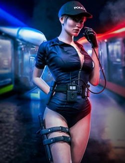 Sexy Cop outfit for Genesis 9, 8 and 8.1 Female