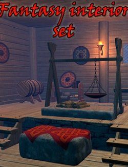 Fantasy interior set for Daz Studio