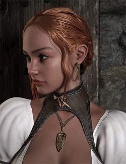 Eveline Medieval Tavern Maid Hair for Genesis 9, 8.1 and 8 Females
