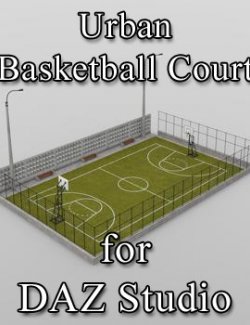 Urban Basketball Court for DAZ Studio