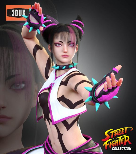 Street Fighter VI 6 Juri Han Cosplay Costume New Edtion