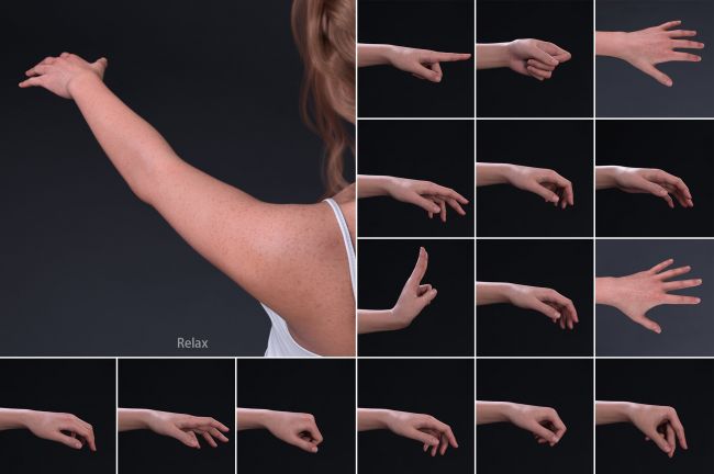 3D file 17 Female hand poses ♀️・3D printer model to download・Cults