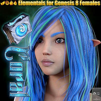 Elementals for Genesis 8 Females Coral | 3d Models for Daz Studio and Poser