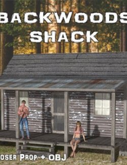 Backwoods Shack for Poser  Prop +OBJ