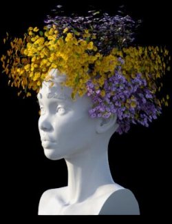 Female Head Planter for DAZ3D and 3D Print