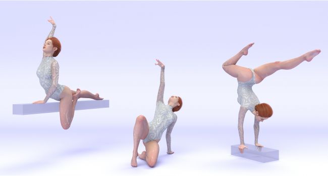 Impossible gymnast - dance girl pose 3D daz by Loplasticien on