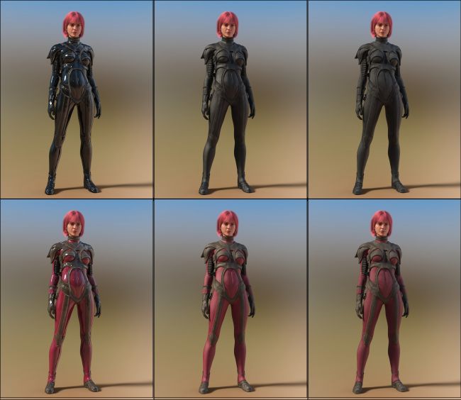 SPR Leah Combat Suit for Genesis 9  3d Models for Daz Studio and Poser