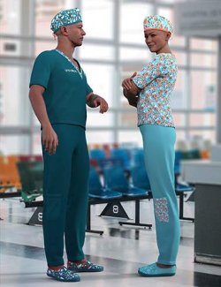 dForce Medical Scrubs for Genesis 9