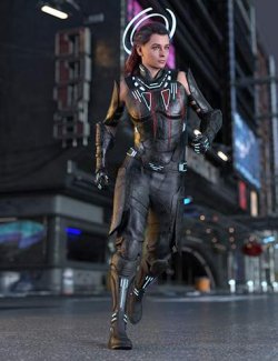 Sci-Fi God Armor Outfit for Genesis 9