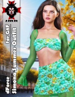 JMR dForce Simona Summer Outfit for G8F