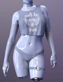 X-Fashion Dark Girl Outfit for Genesis 9