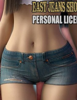 Easy Jeans Shorts for Genesis 8 and 8.1 Personal Use License