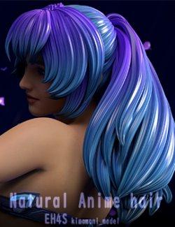 Natural Anime Ponytail Hair for G8F