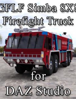 GFLF Simba 8X8 Firefight Truck for DAZ Studio