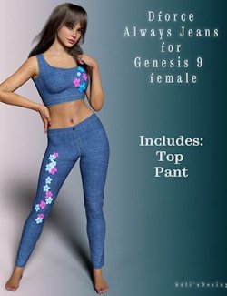 dForce Always Jeans for Genesis 9 and G8 Female