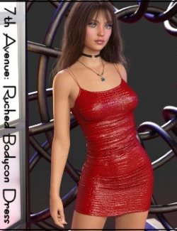 7th Ave: dForce Ruched Bodycon Dress for G8-8.1, 9 Females