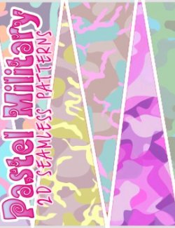 2D Pastel Military Seamless patterns