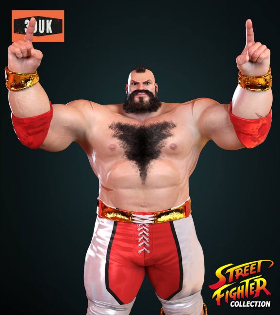 SF6 Zangief For G8M  3d Models for Daz Studio and Poser