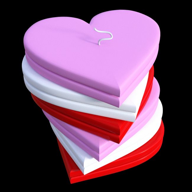 Heart Shaped Candle Set Two - Daz Content by zcnaipowered