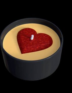 Heart Shaped Candle Set Three