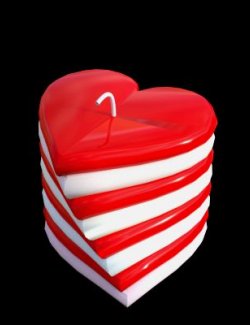 Heart Shaped Candle Set Four